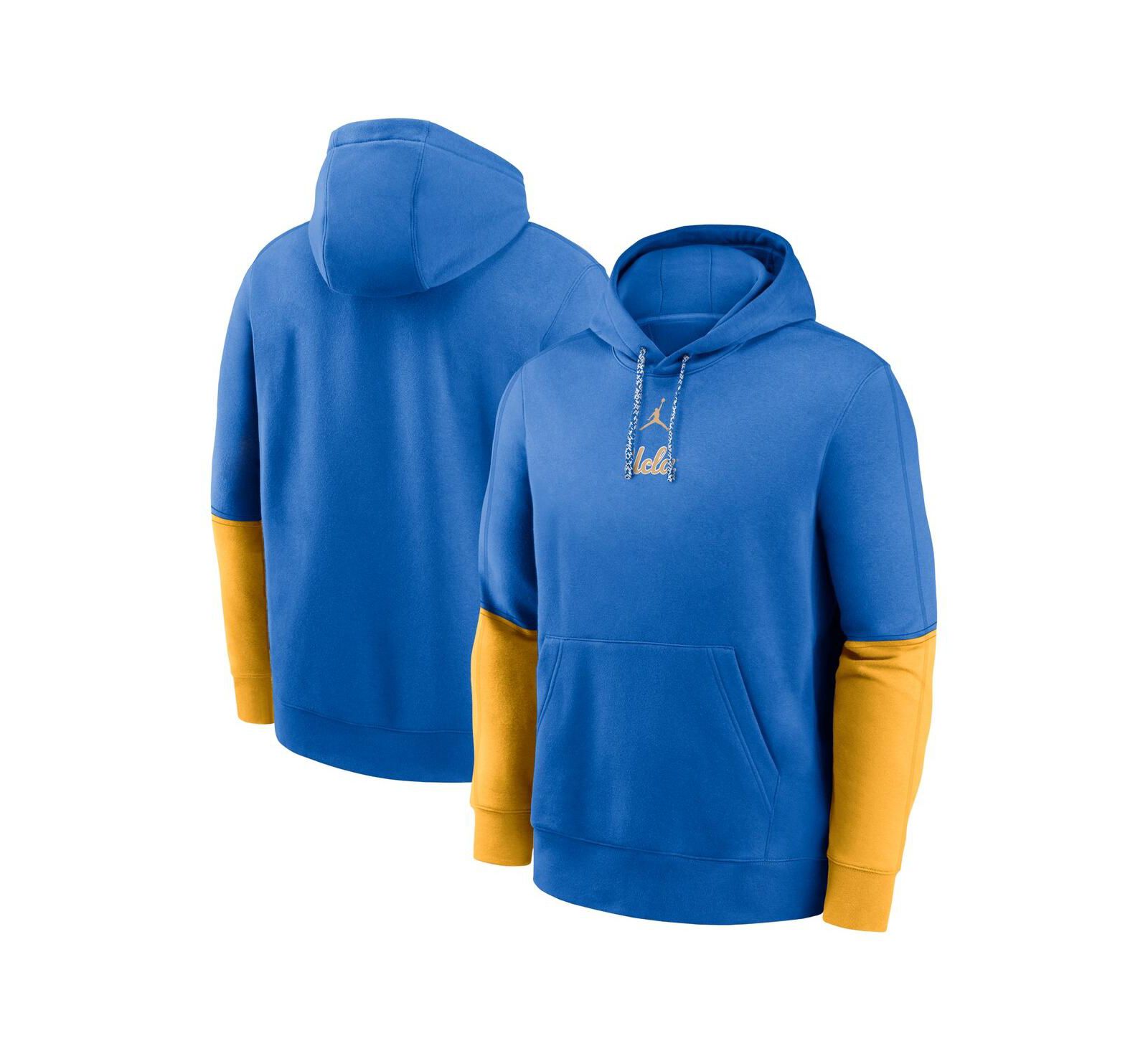 Мужское худи Jordan Blue/Gold UCLA Bruins 2024 Sideline Club Pullover