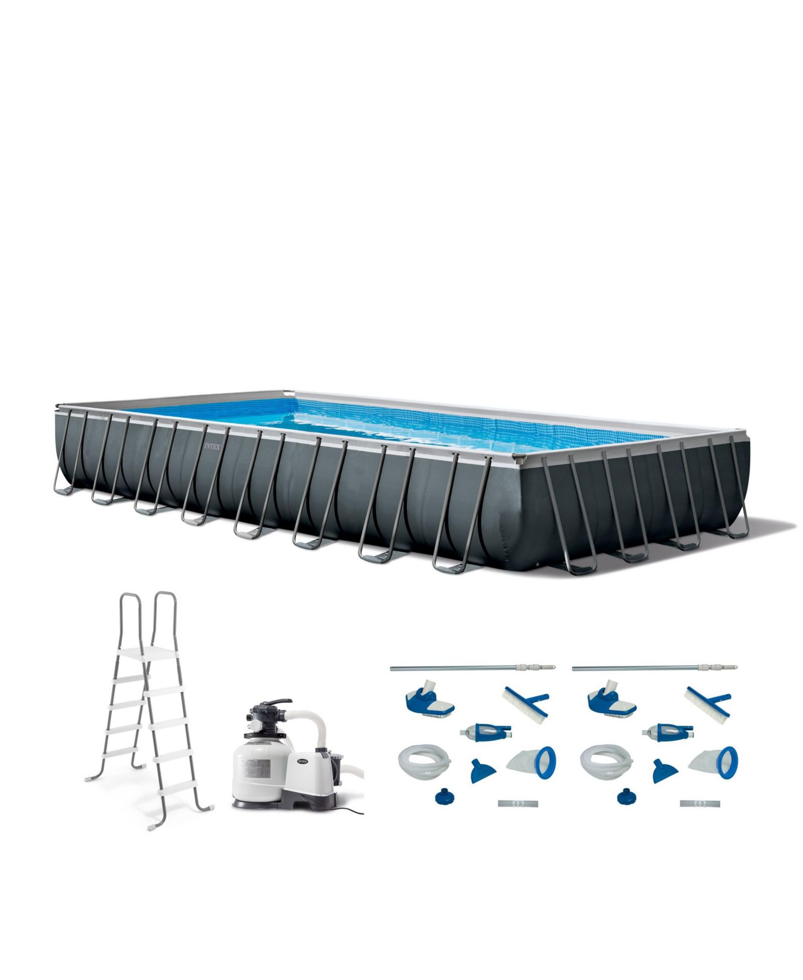 Intex 32ft x 16ft x 52in Rectangular Ultra XTR Pool & Maintenance Kit (2 Pack)