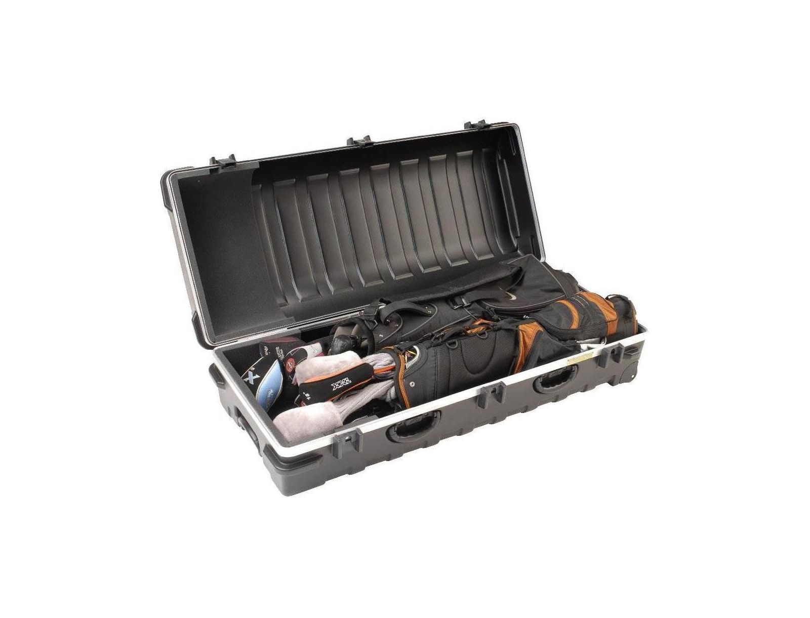Чехол для переноски клюшек для гольфа SKB Cases Double ATA Standard Hard Plastic с колесами, Black (2 Pack)