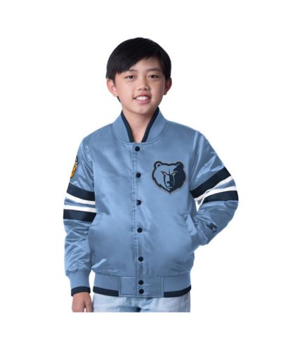 Детская куртка Starter Light Blue Memphis Grizzlies Scout Varsity Full-Snap