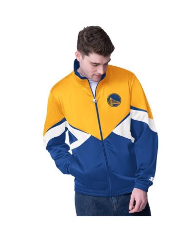 Мужская спортивная куртка Starter Men's Gold/Royal Golden State Warriors Rush Applique Full-Zip