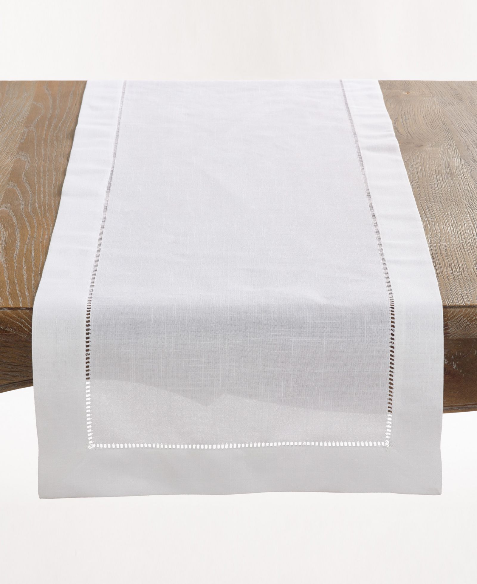 Saro Lifestyle Hemstitched Border Table Runner, 16" x 54"