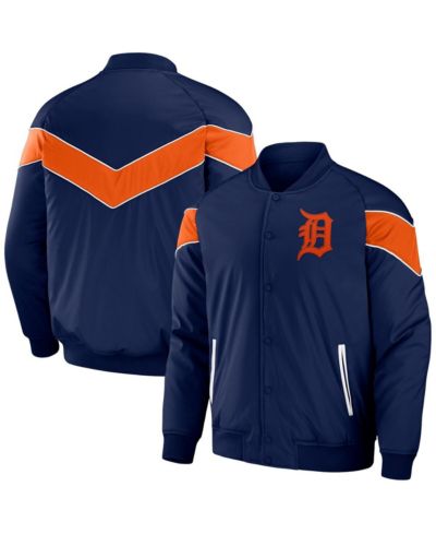 Мужская куртка Fanatics Navy Detroit Tigers Baseball Raglan Full-Snap