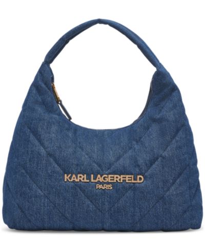 Денимовая сумка-хобо KARL LAGERFELD PARIS Voyage Quilted