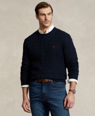 Polo Ralph Lauren Мужской хлопковый свитер крупной вязки Big & Tall