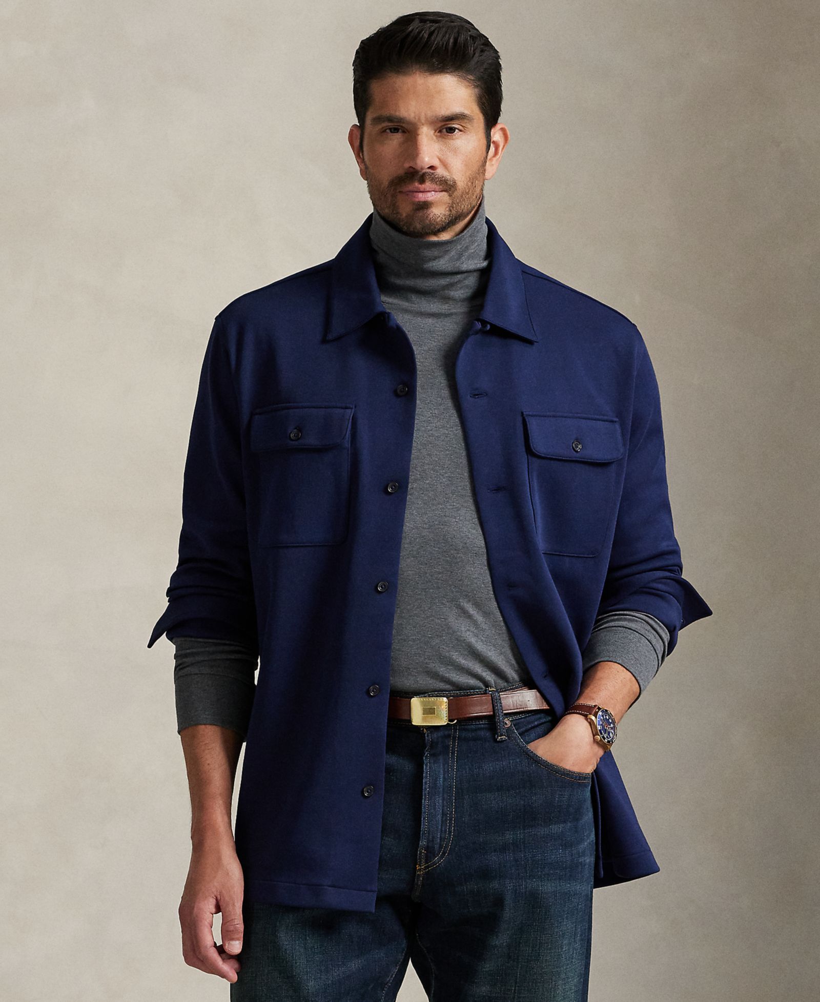 Рубашка Polo Ralph Lauren Long Sleeve Double Knit Tech