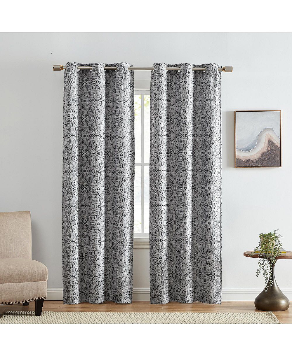 Шторы Elrene Home Fashions Berber Ikat Print Blackout Window Curtain Panel, Set of 2
