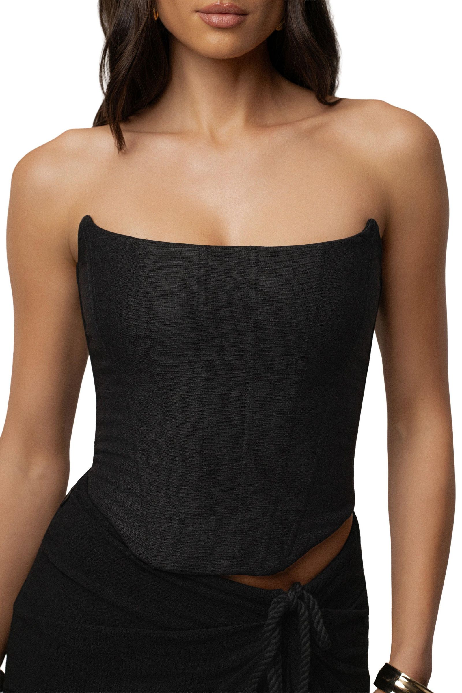 JLUXLABEL Women's Fenix Reversible Linen Corset