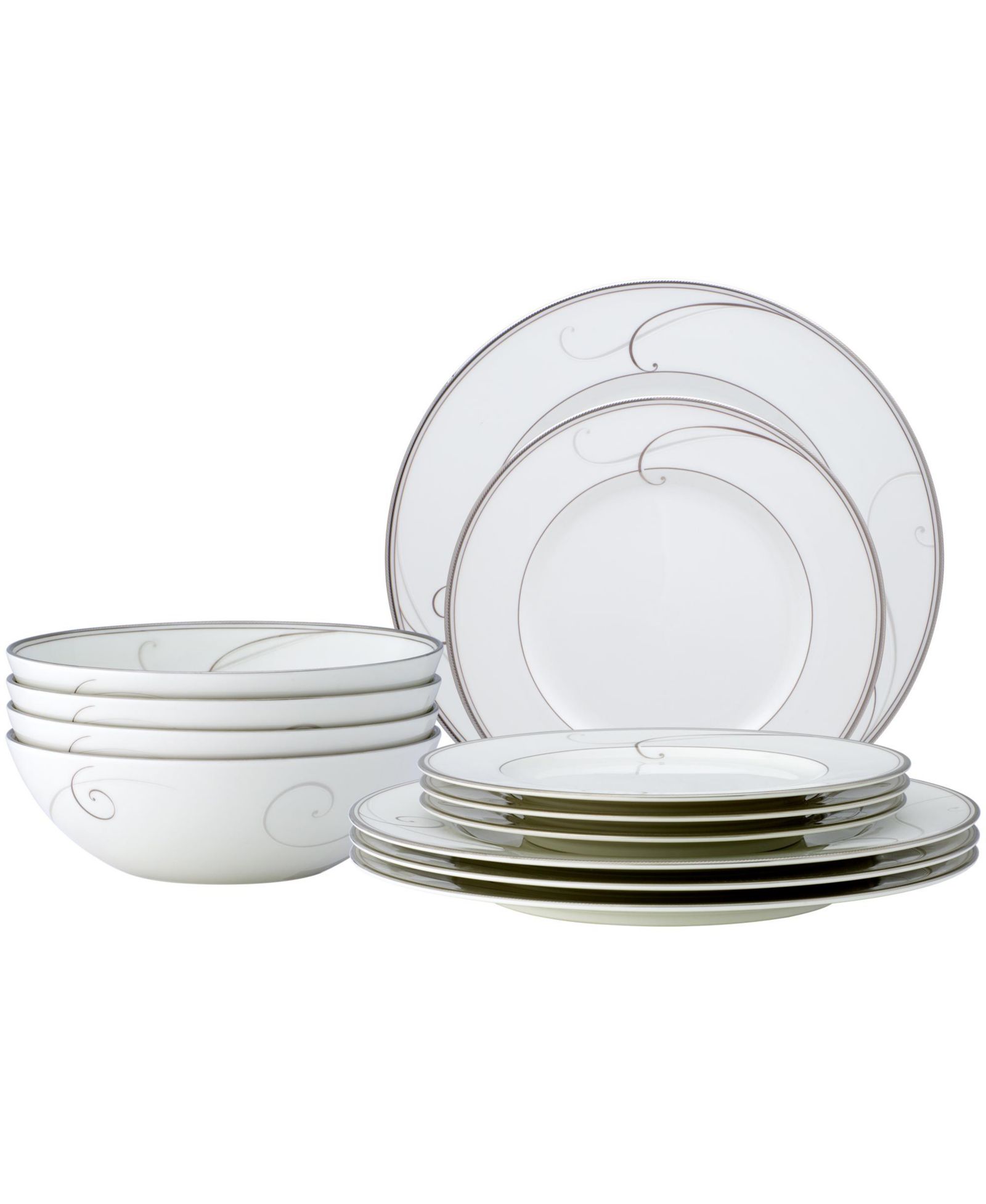 Набор столовой Noritake Platinum Wave 12-Piece, Service For 4