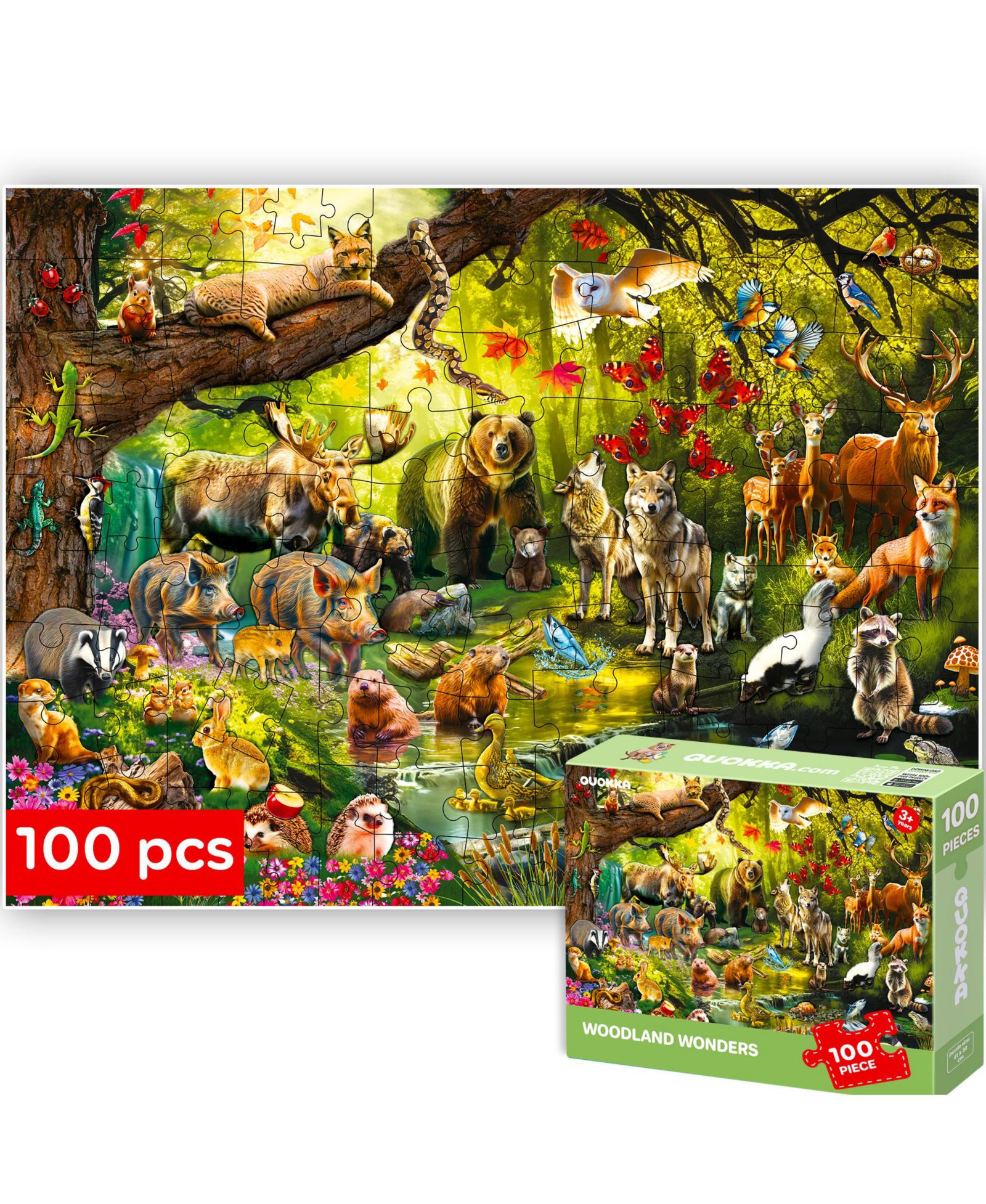 Пазл Quokka 100 Pcs Jigsaw Puzzles для детей 4-6