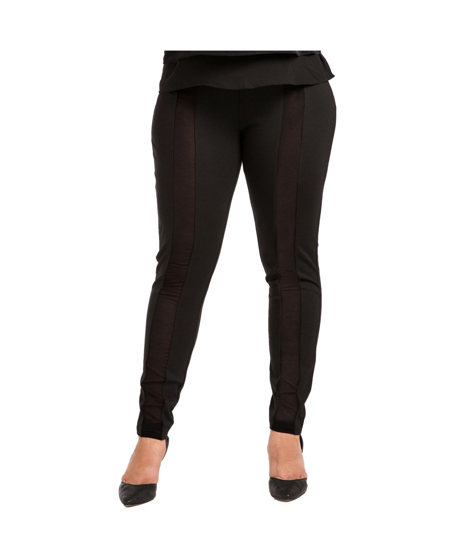 Легинсы Standards & Practices Plus Size Stretch Sheer Panel Ponte