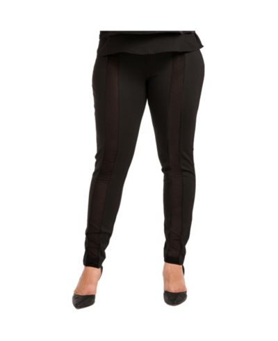 Легинсы Standards & Practices Plus Size Stretch Sheer Panel Ponte