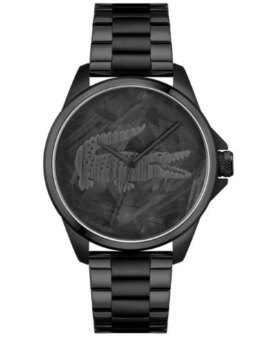 Мужские часы Lacoste Men's Le Croc Ionic Plated Black Steel, 43mm