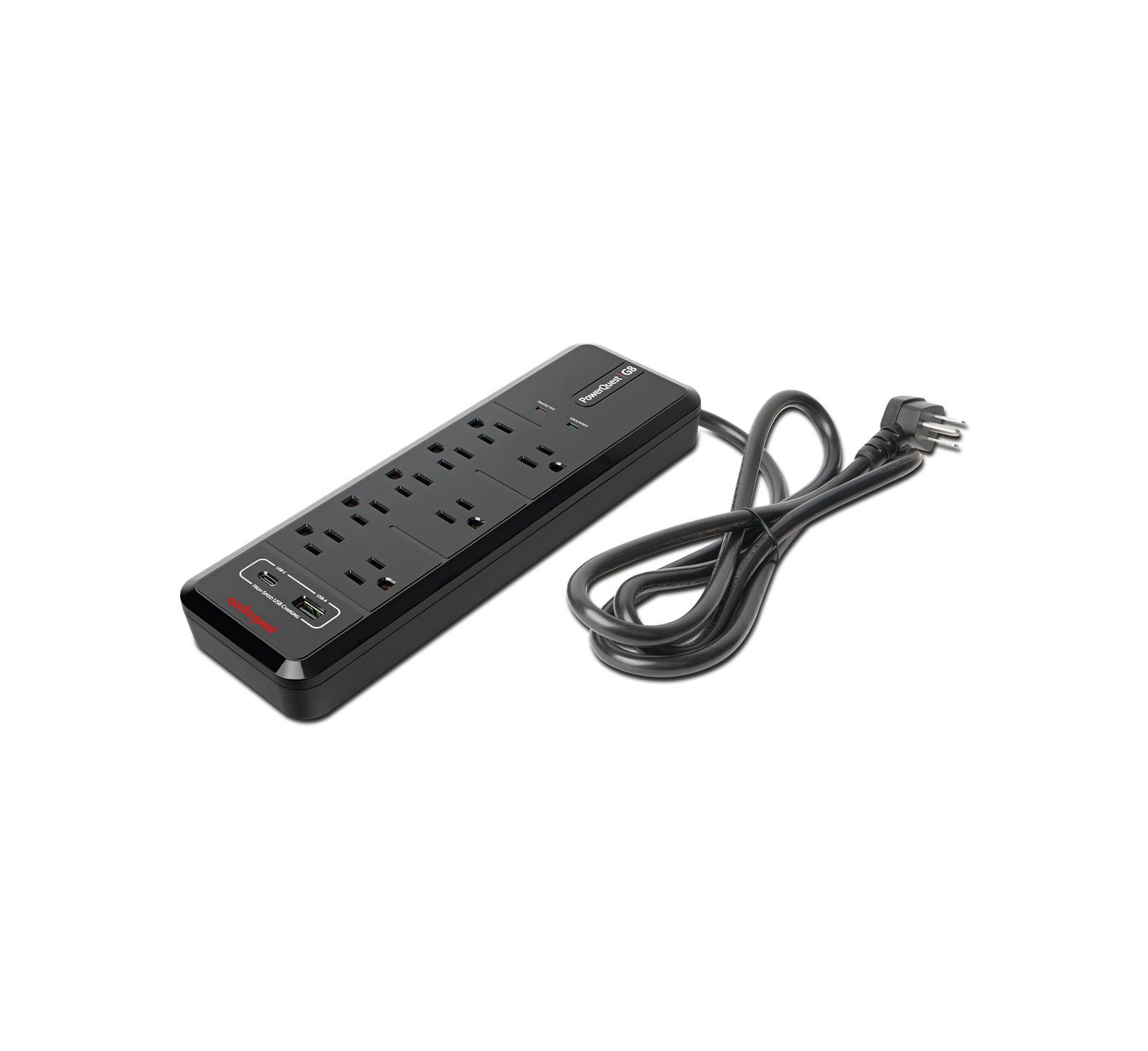 Audioquest PowerQuest G8 8-Outlet Surge Protector with USB 6 ft.