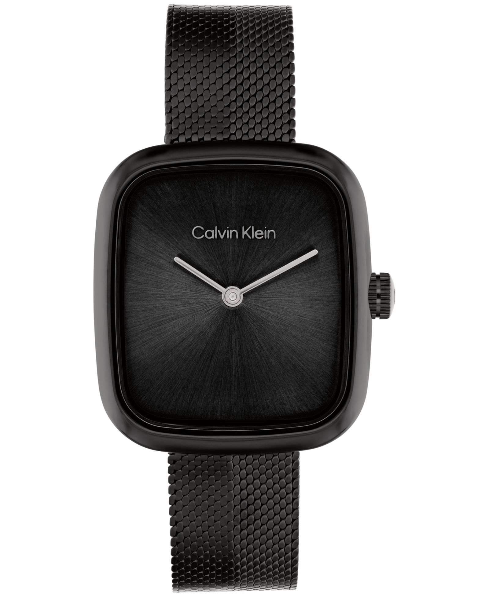 Calvin Klein Women's Adore Ionic Plated Black Steel Mesh Bracelet Watch, 30mm