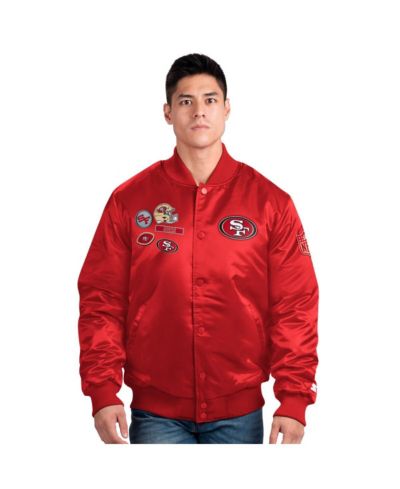 Мужская атласная куртка Starter San Francisco 49ers Exclusive Full-Snap, алая
