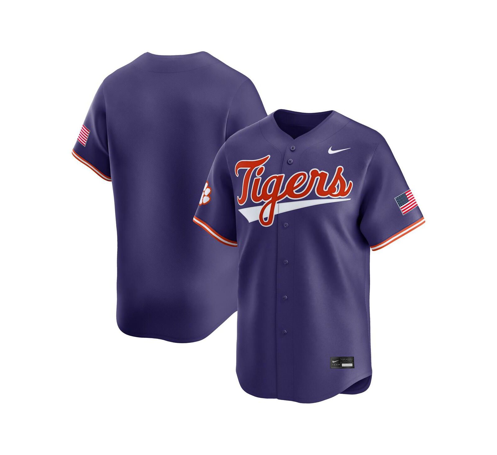 Nike мужская бейсбольная джерси Clemson Tigers