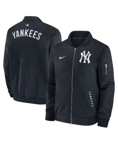 Nike Men's Navy New York Yankees Authentic Collection Dugout Full-Zip Bomber Jacket