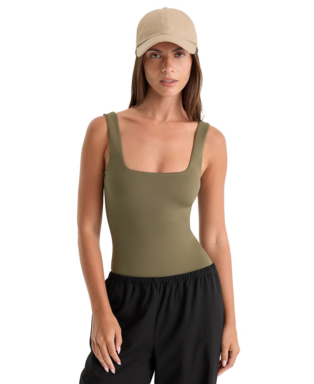 Good American Women's Sculpting Modern Tank Bodysuit, Regular & Plus Size