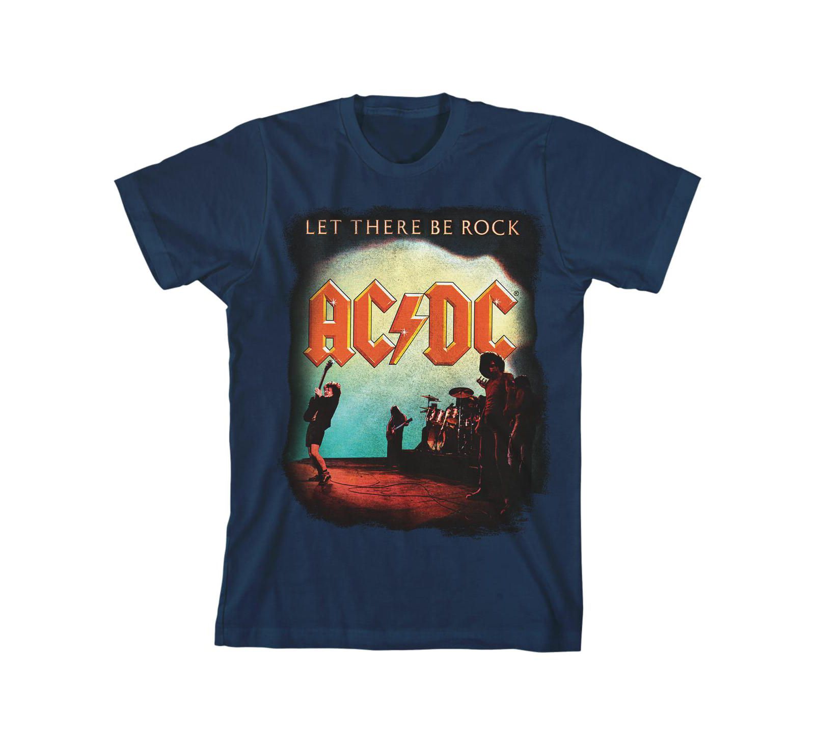 Детская футболка AC/DC Let There Be Rock Navy, короткий рукав, размер Medium