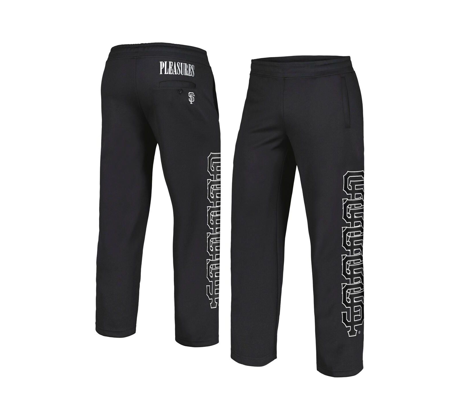 PLEASURES Men's Black San Francisco Giants Pitcher Track Pants