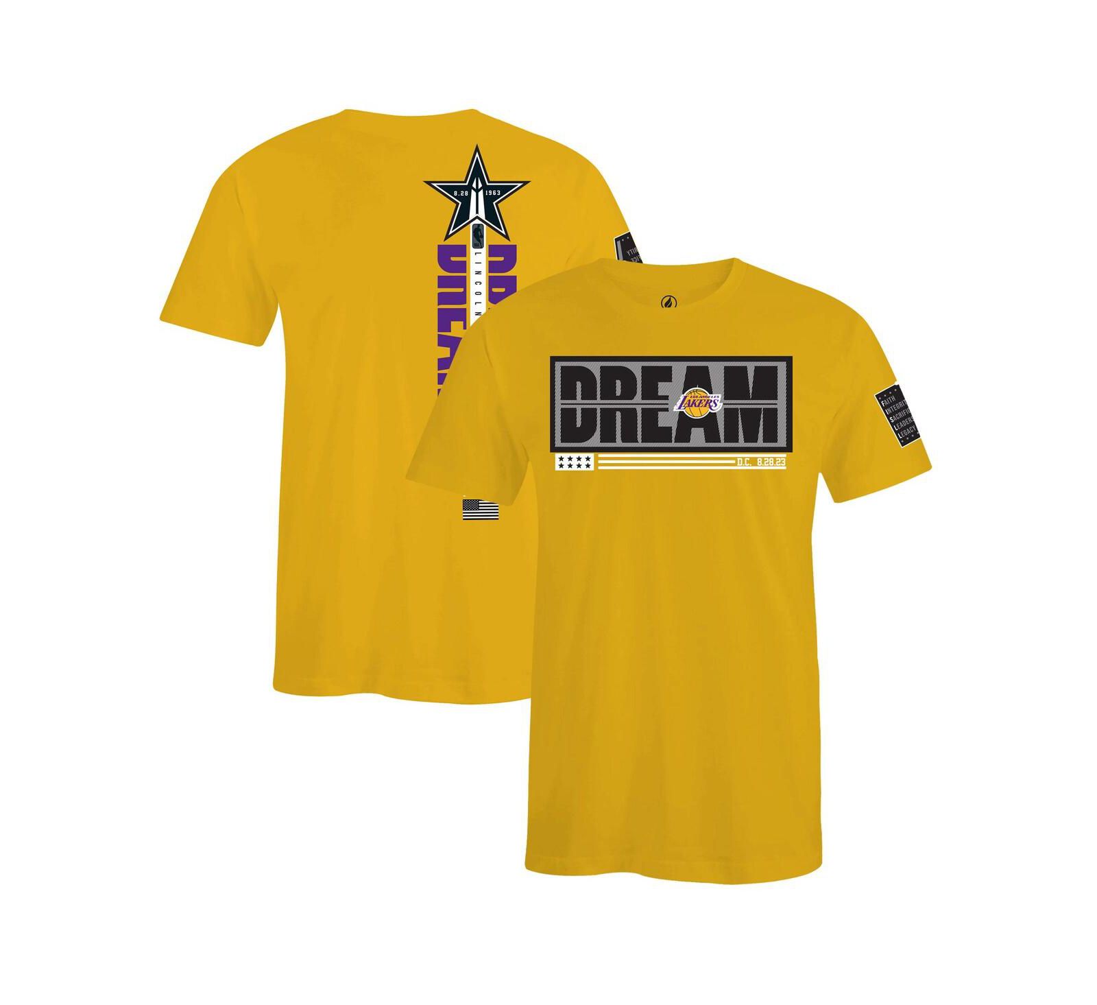 FISLL x Black History Collection Men's and Women's Gold Los Angeles Lakers T-Shirt