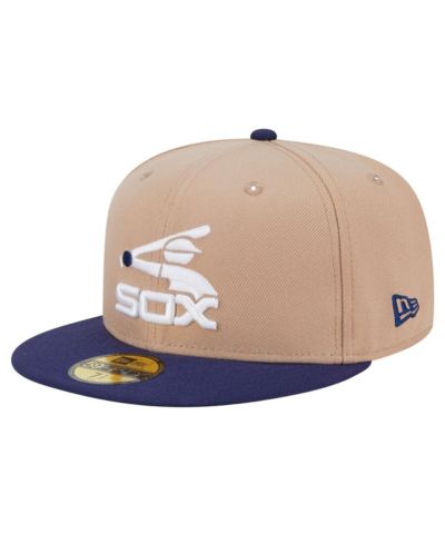 Мужская бежевая кепка New Era 59FIFTY с логотипом Чикаго Уайт Сокс