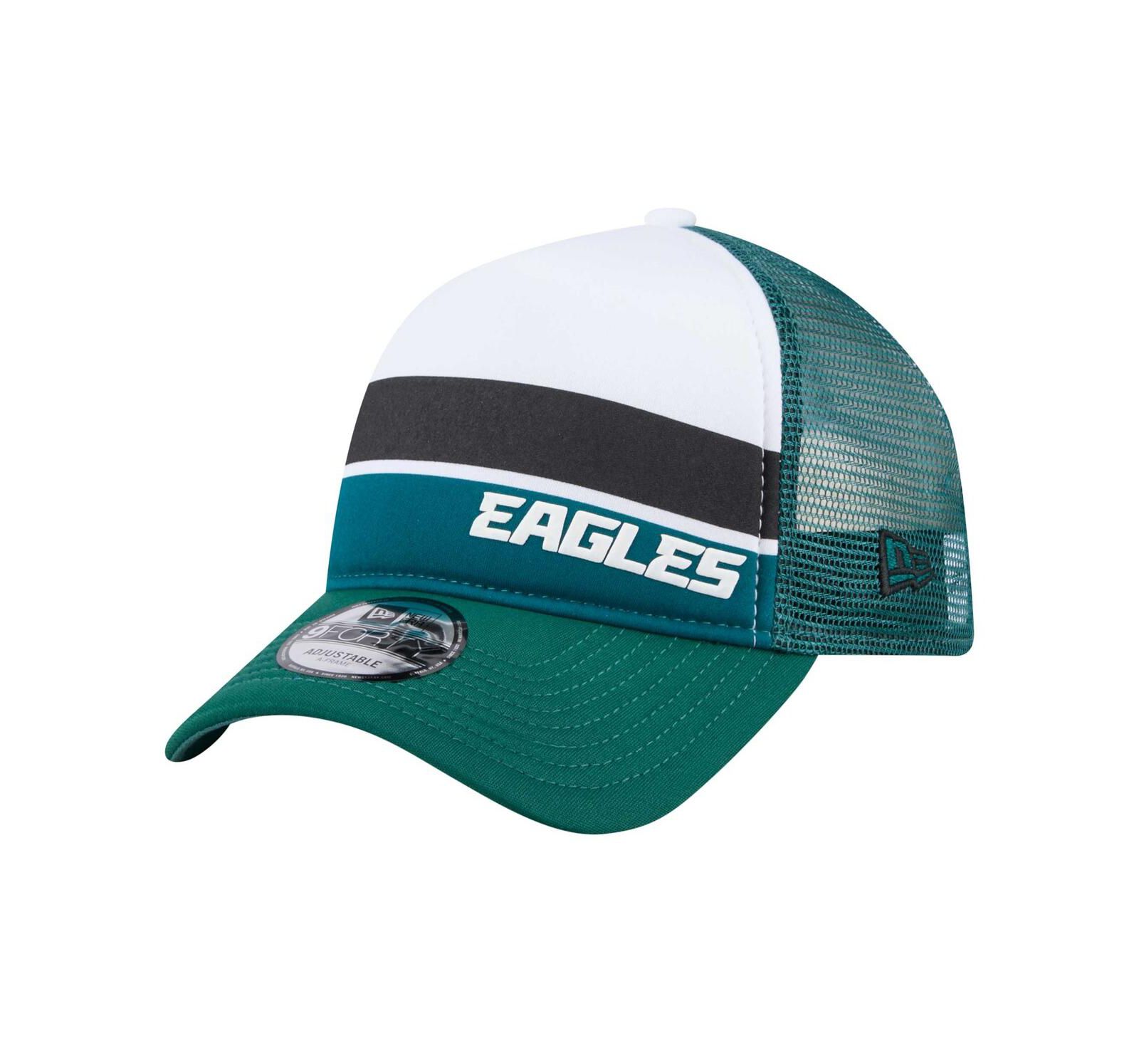Кепка New Era Big Boys and Girls Midnight Green Philadelphia Eagles Sport Night Color Block 9FORTY A-Frame trucker регулируемая