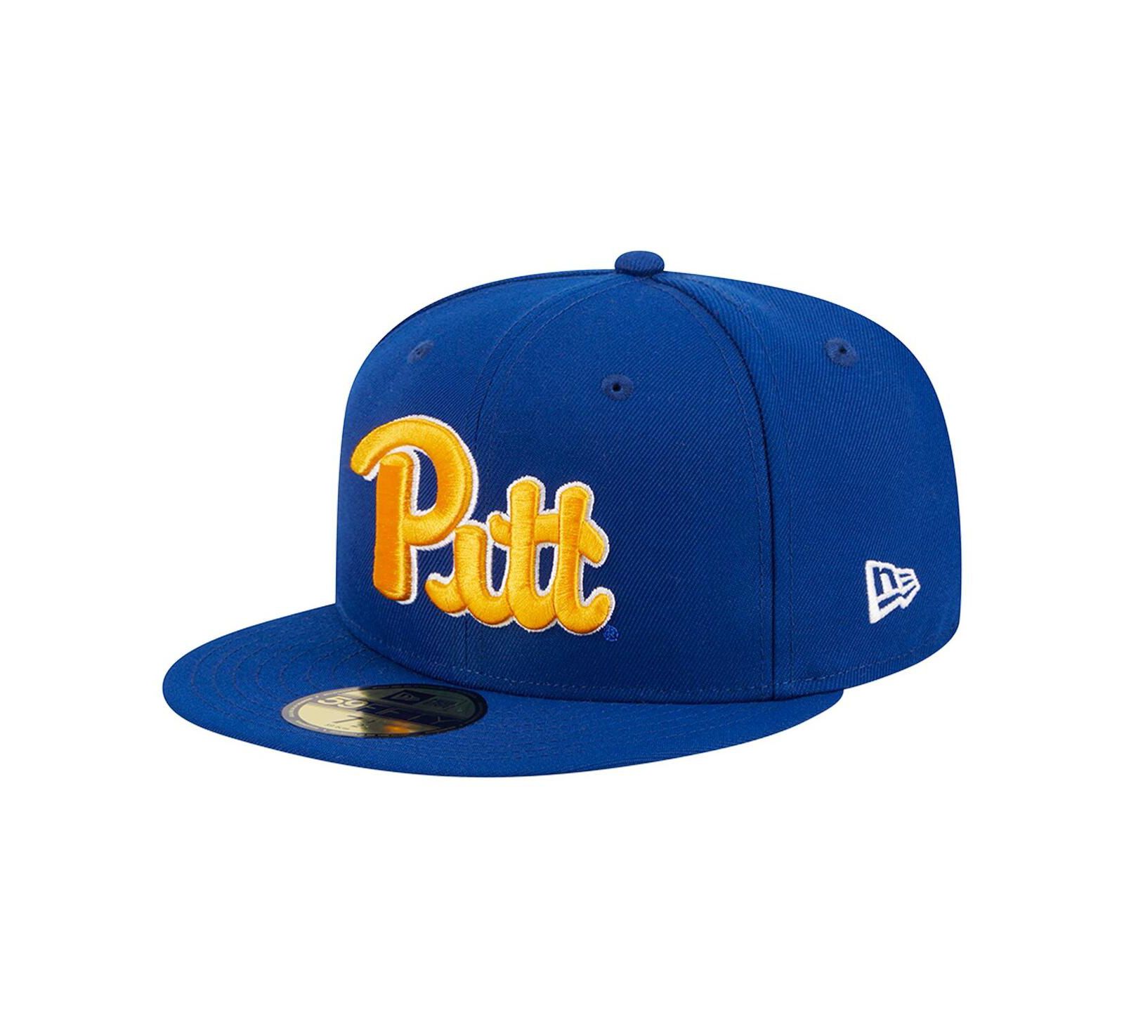 Мужская кепка New Era Pitt Panthers 59FIFTY королевского синего цвета