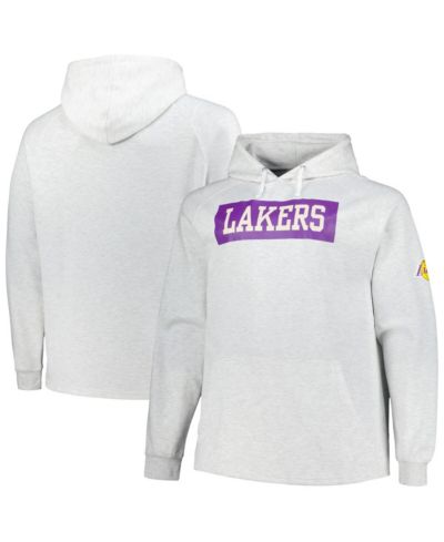 Мужское худи Fanatics Ash Los Angeles Lakers Raglan Tri-Blend Pullover