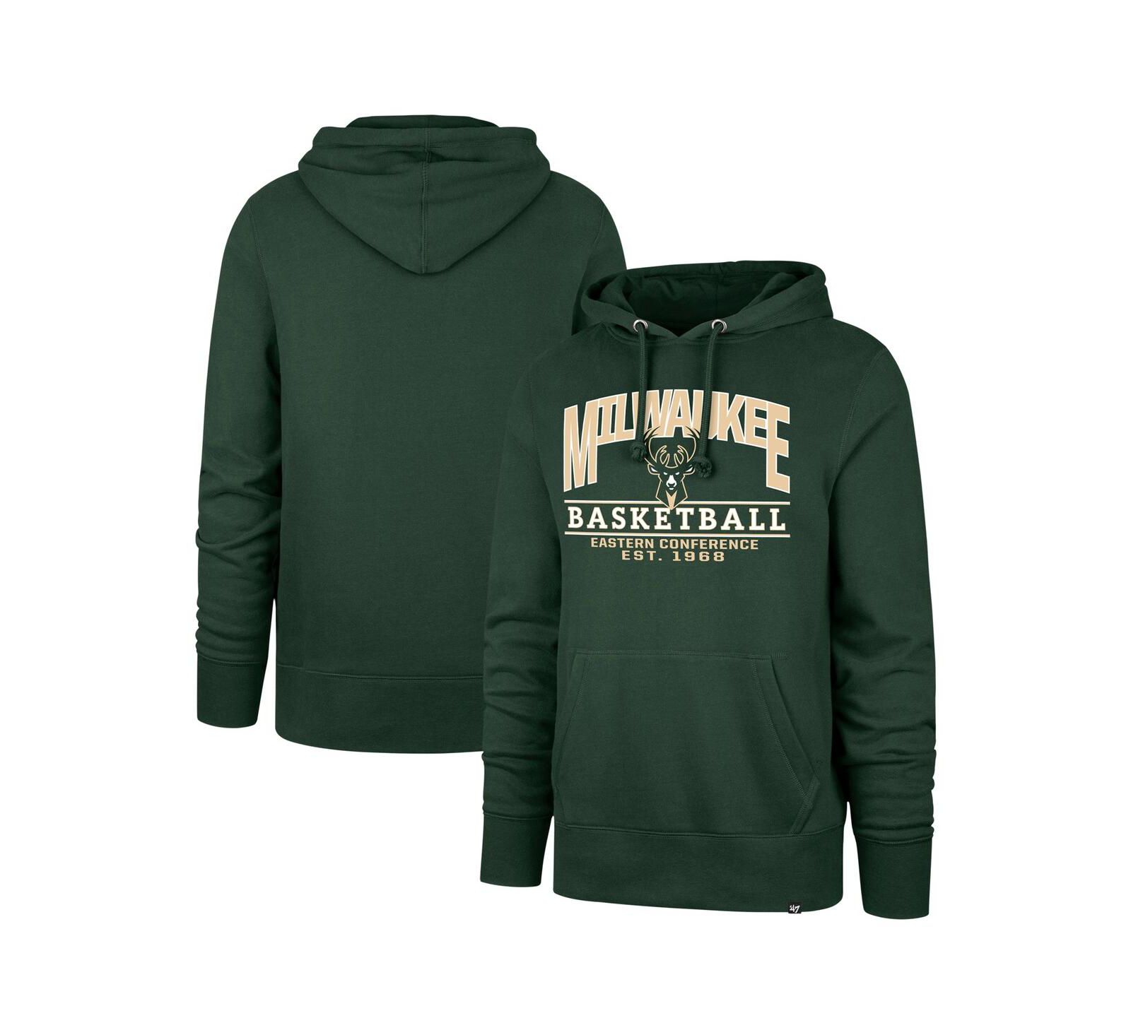 '47 Brand Мужской и Женский худи с надписью Good Call Milwaukee Bucks Hunter Green