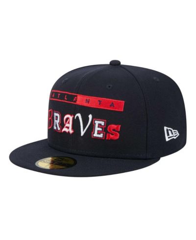 Мужская кепка New Era Navy Atlanta Braves Ransom 59FIFTY Fitted