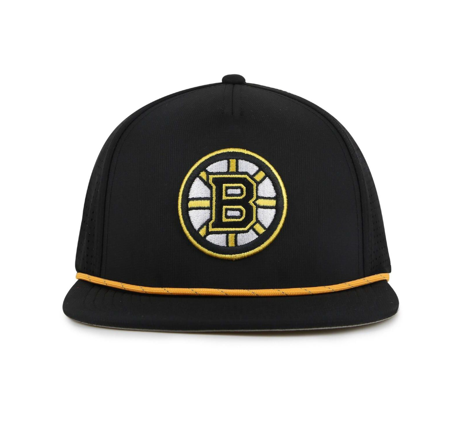 American Needle Men's Black Boston Bruins Buxton Pro Tech Adjustable Hat