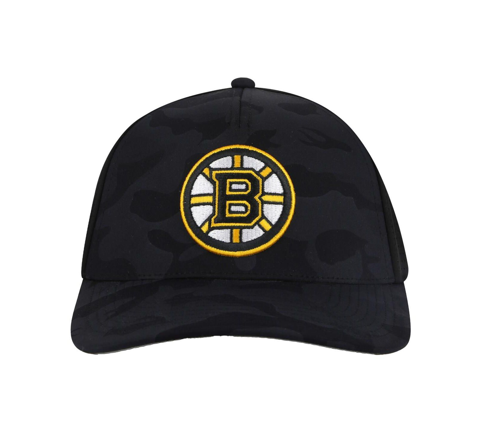Мужская кепка American Needle Black Boston Bruins Valin Camo Super Tech Vented Adjustable Hat