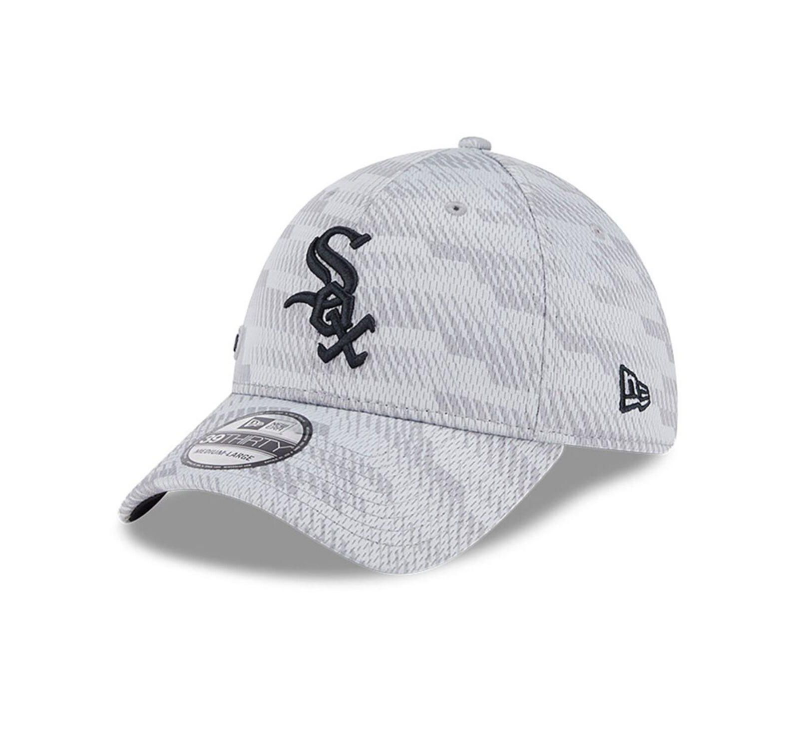 New Era Мужская кепка Chicago White Sox 2025 MLB Clubhouse 39THIRTY Flex, серая