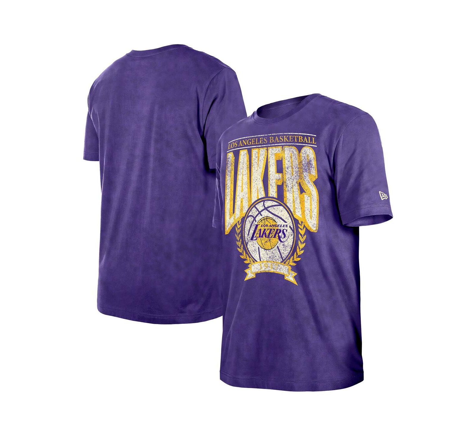 Мужская футболка New Era Los Angeles Lakers Hardwood Classics Oversized Boxy Mineral Wash
