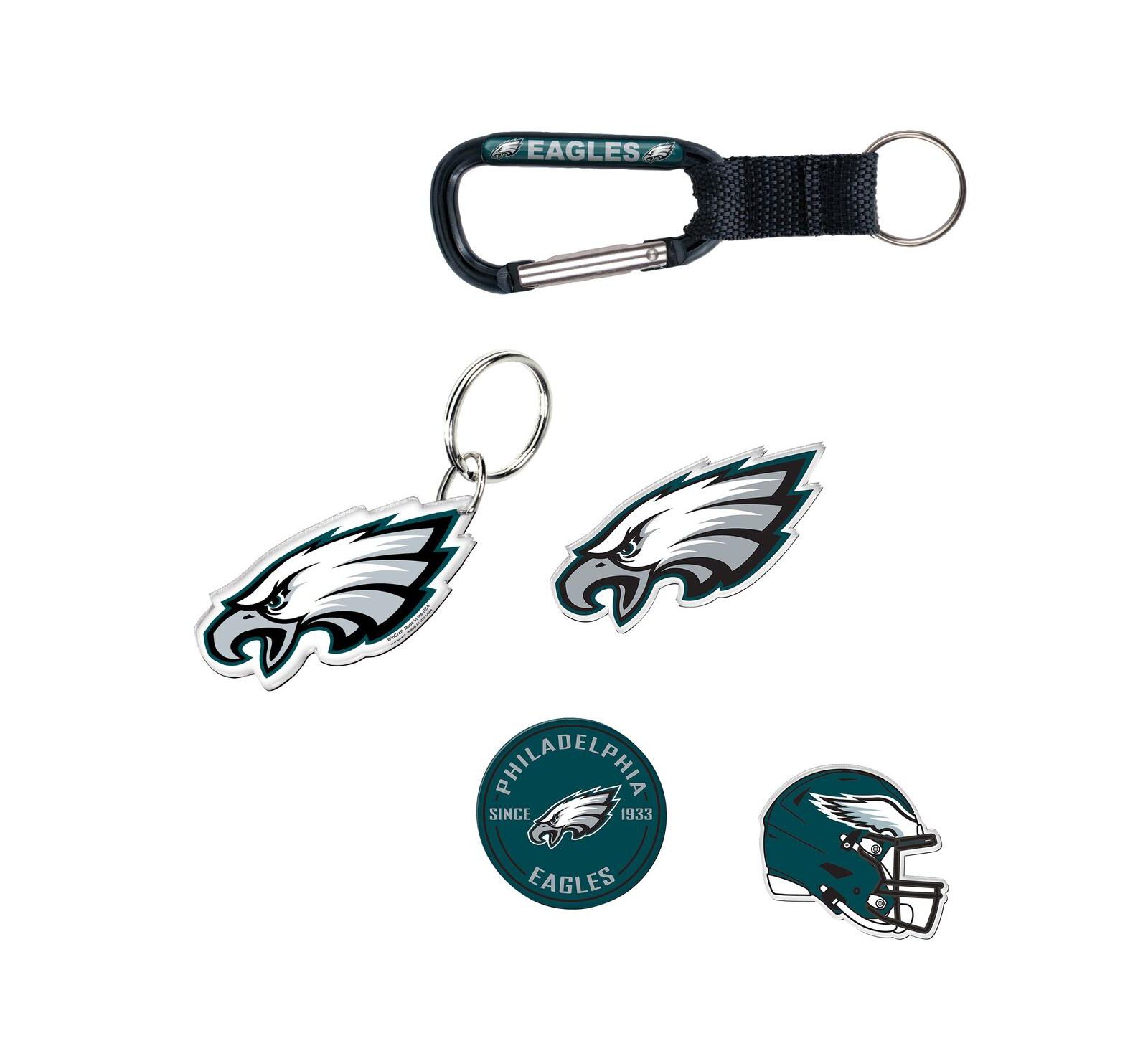 Wincraft Philadelphia Eagles Key Ring and Fridge Magnet, Set of 5