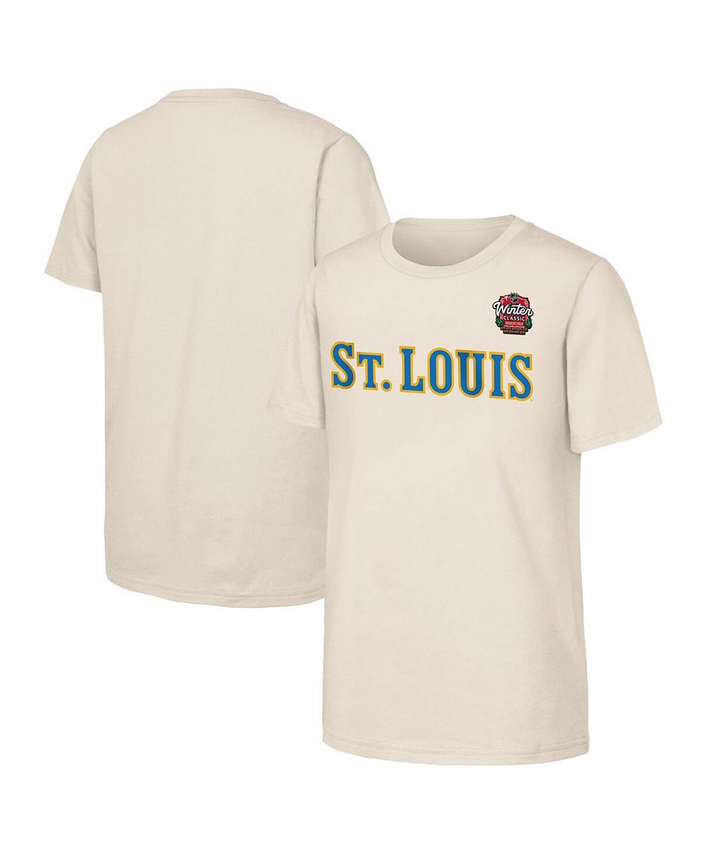Outerstuff футболка St. Louis Blues 2025 NHL Winter Classic для мальчиков и девочек, бежевая