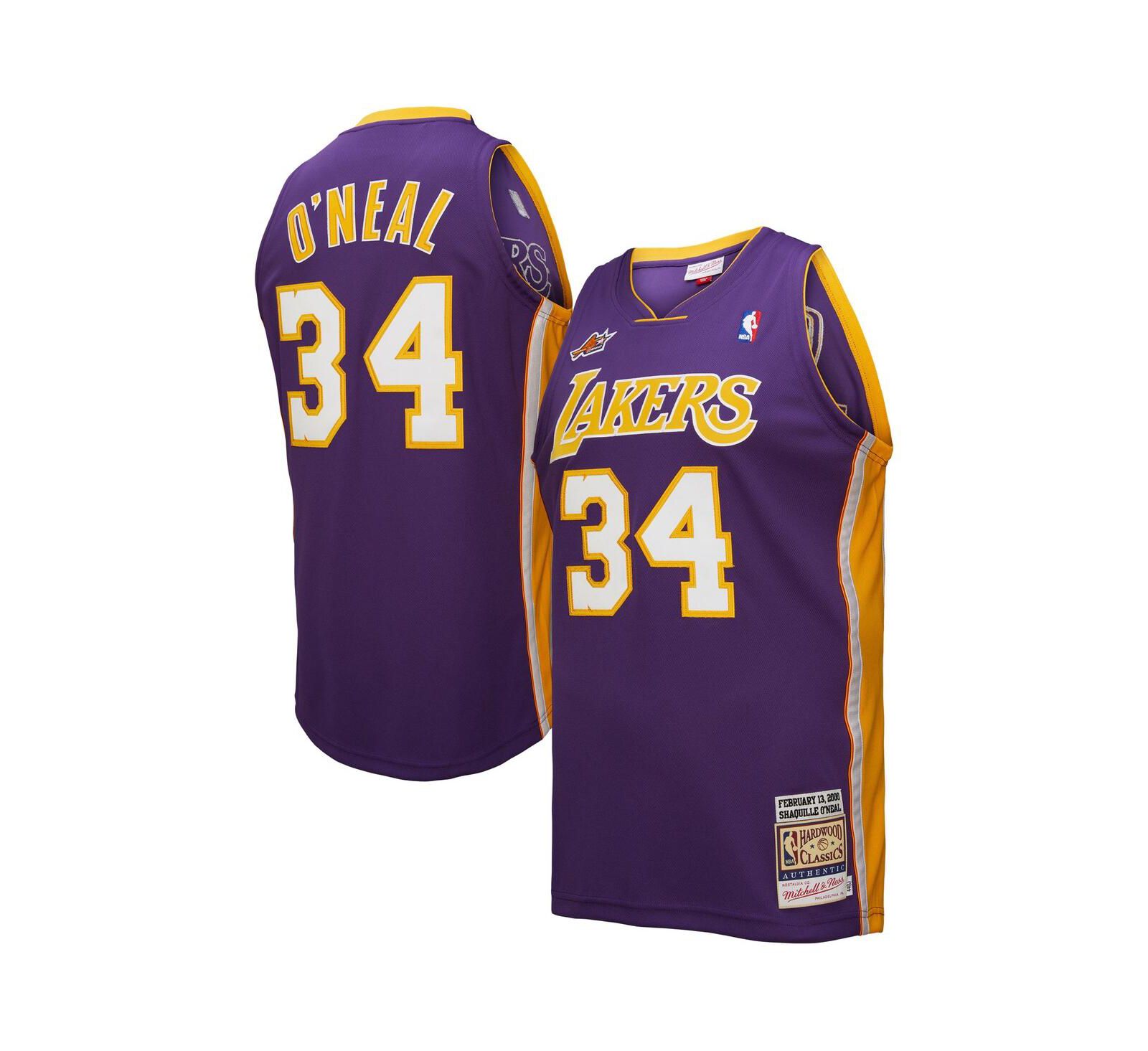 Mitchell & Ness Мужская джерси Shaquille O'Neal Los Angeles Lakers 2000 NBA All-Star Game Authentic, фиолетовая