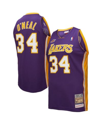 Mitchell & Ness Мужская джерси Shaquille O'Neal Los Angeles Lakers 2000 NBA All-Star Game Authentic, фиолетовая