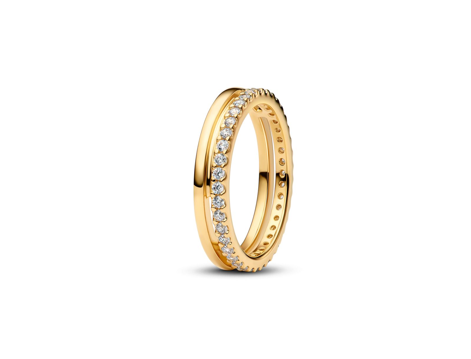 Pandora Double Band 14K Gold-Plated Ring