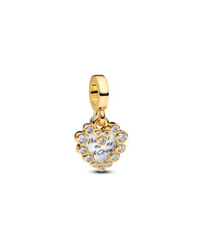 Pandora Sparkling Heart Double Dangle Charms
