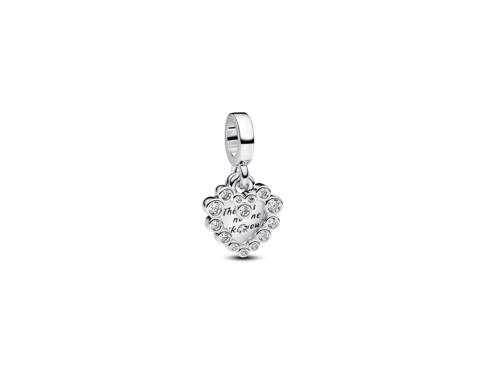 Браслет-шарм Pandora Sparkling Heart Double Dangle Sterling Silver