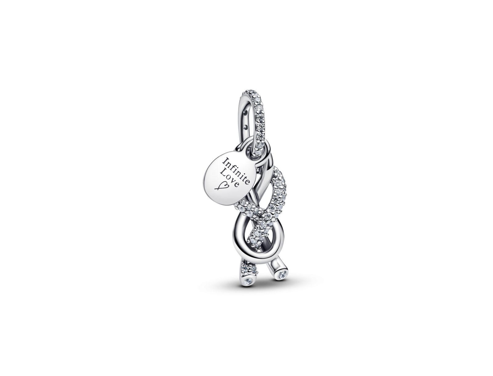Подвески Pandora Pave Infinity Knot из стерлингового серебра