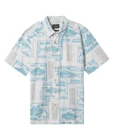 Quiksilver Waterman Мужская тканая рубашка Block Fish