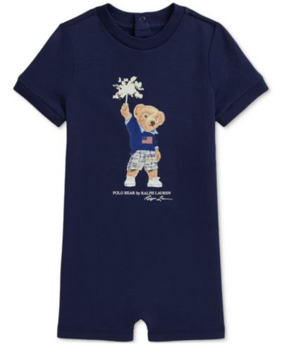 Детский комбинезон Polo Ralph Lauren Baby Boys Polo Bear из хлопкового трикотажа