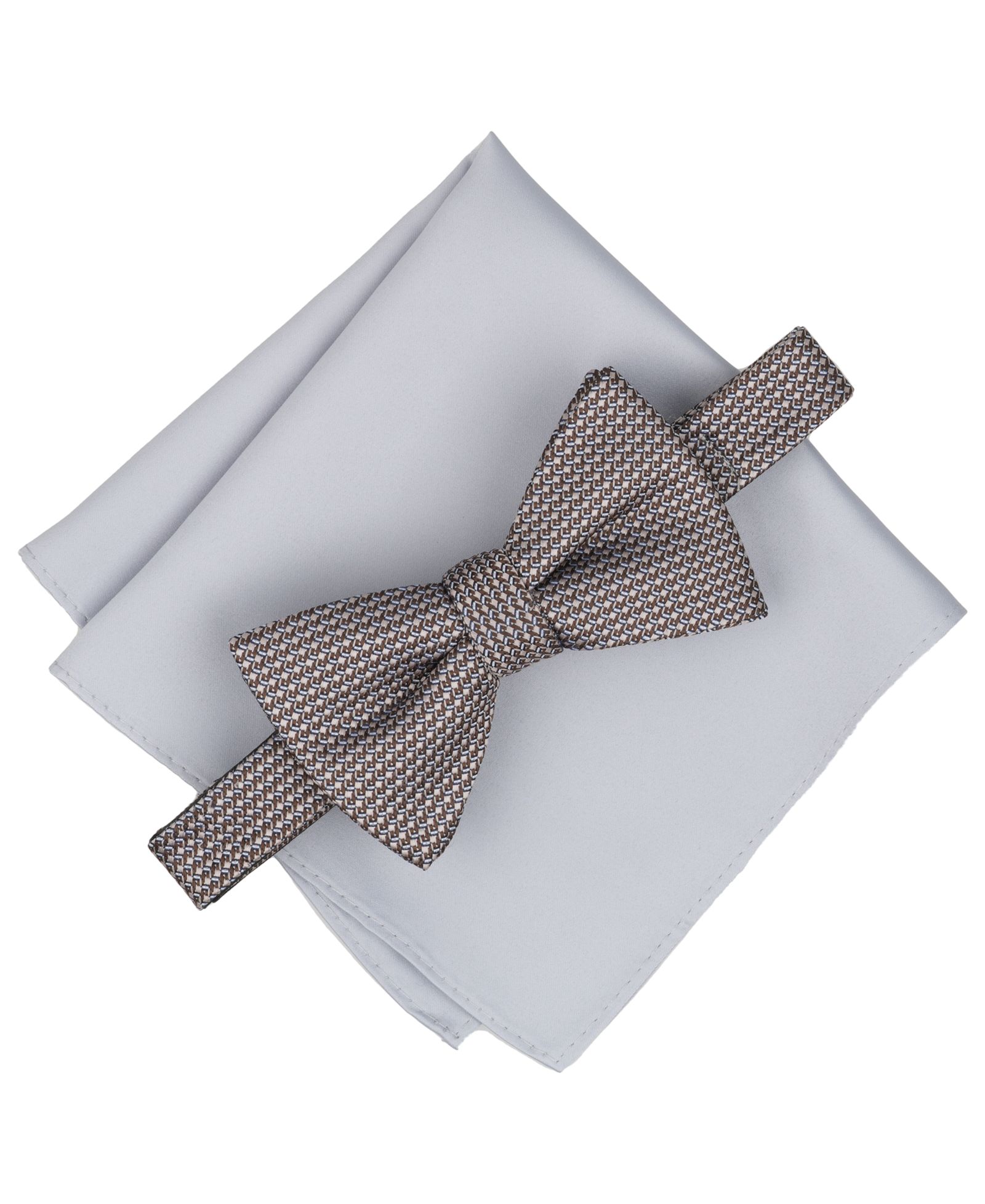 Alfani Men's Mini-Pattern Bow Tie and Solid Pocket Square 2-Piece Set, Exclusively at Macy's
