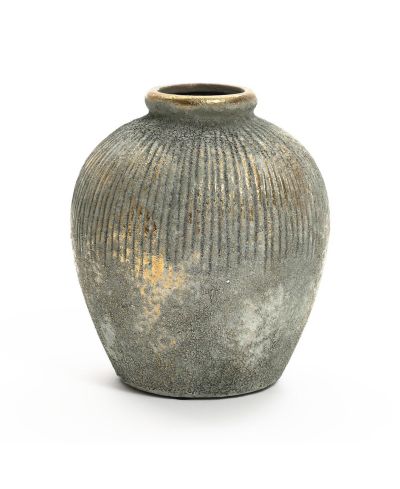 Декоративная ваза LuxenHome Rustic Gold and Brown Terracotta 8.7-Inch Tall