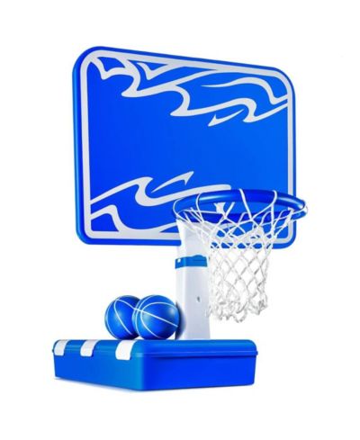 Play22usa 54"H Adjustable-Height Pool Basketball Hoop, Balls & Pump, 3-Piece Set, Ages 5+