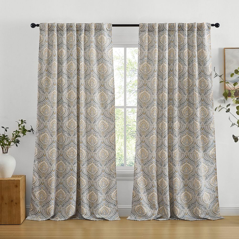 Шторы HLC.ME Messina Paisley Damask с узором дамаск, комплект из 2 шт.